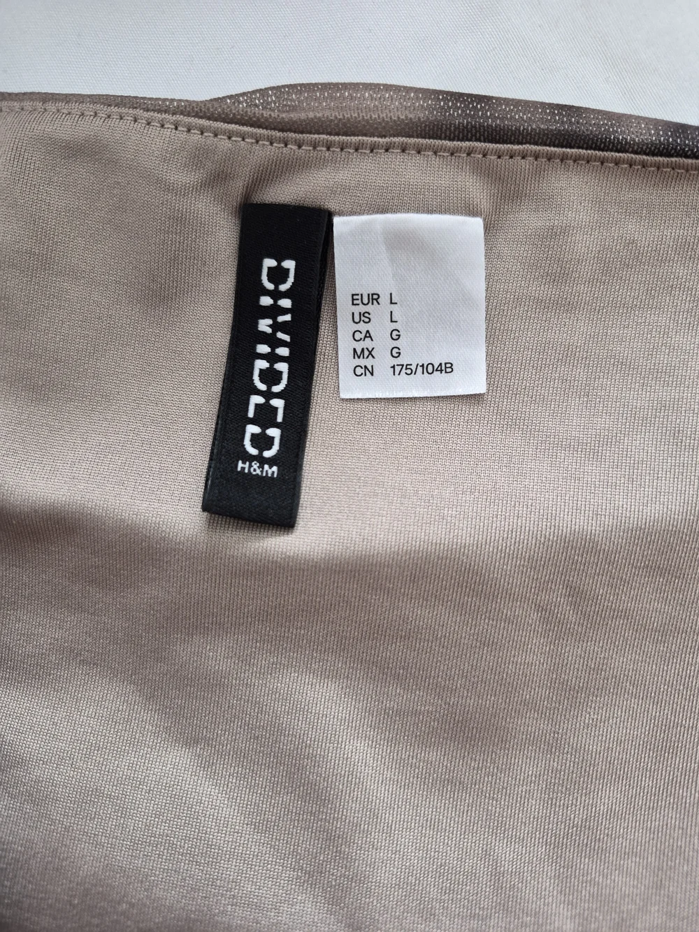 H&M DIVIDED Satin Slip Dress in Taupe - Picture 4 of 4